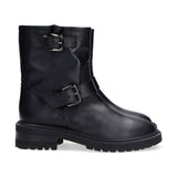 Via Roma 15 boot biker pelle nera