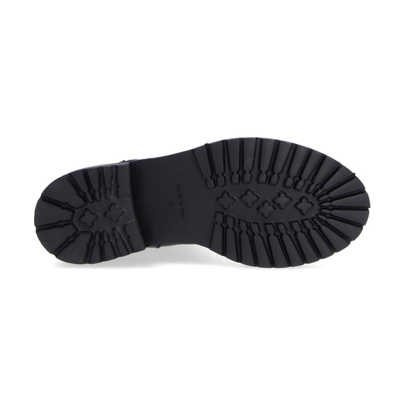 Via Roma 15 boot biker pelle nera